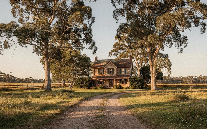 Landscape and privacy property photo